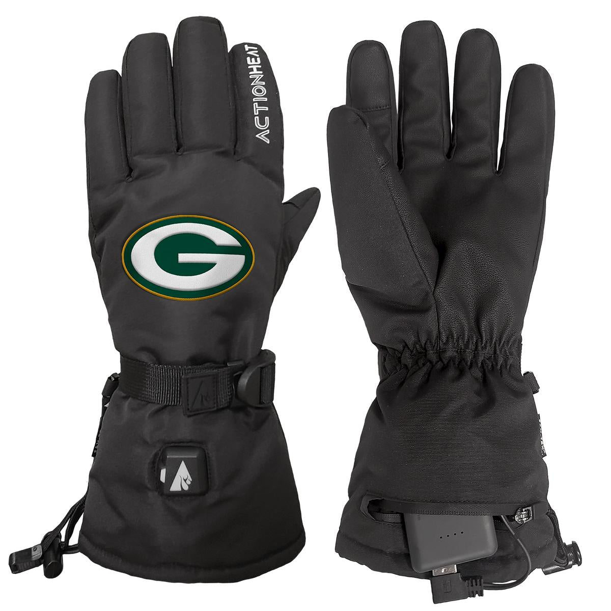 ActionHeat Green Bay Packers 5V Battery Heated Gloves