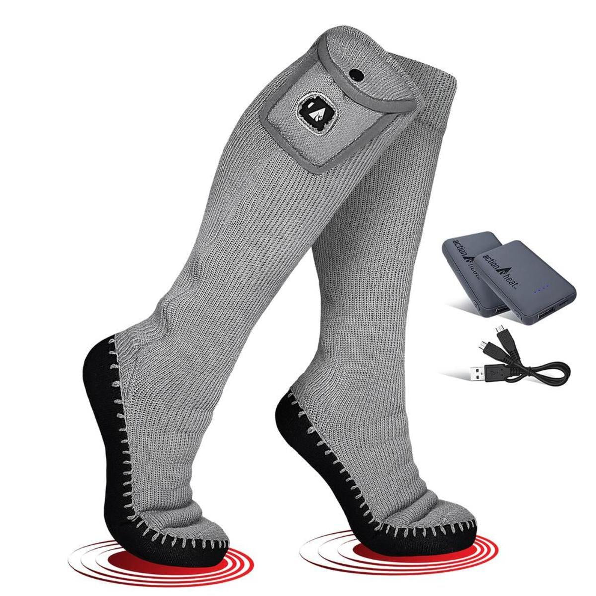 Open Box ActionHeat 5V Battery Heated House Slipper Sock