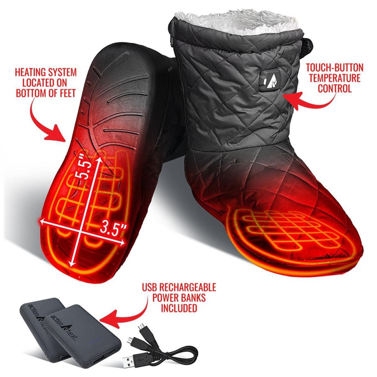 Open Box ActionHeat 5V Battery Heated Indoor/Outdoor Boots
