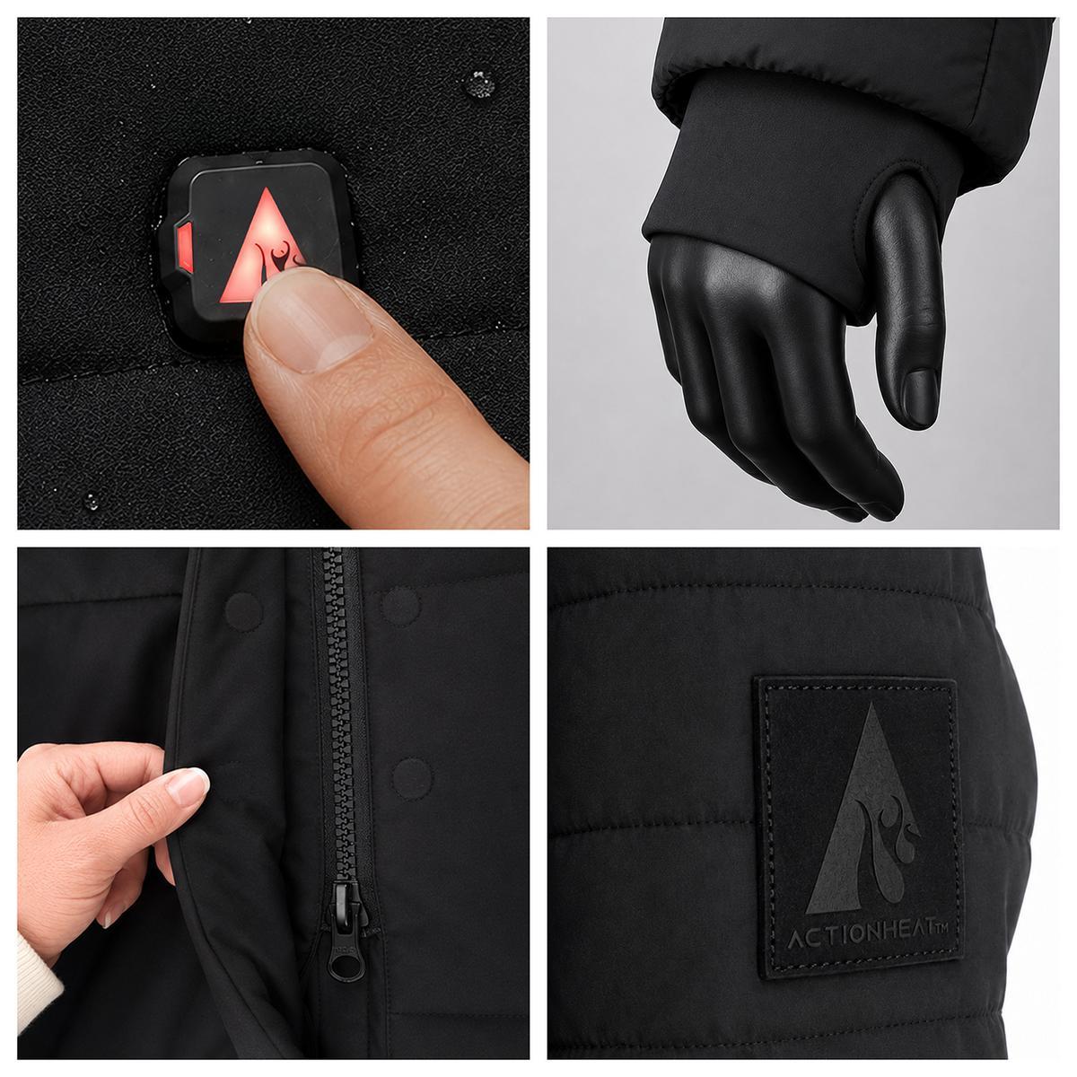 Open Box ActionHeat Pro Series+ Bluetooth Women's Long Puffer Heated Jacket