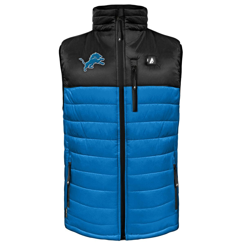 ActionHeat Detroit Lions 5V Men's Colorblock Puffer Battery Heated Vest