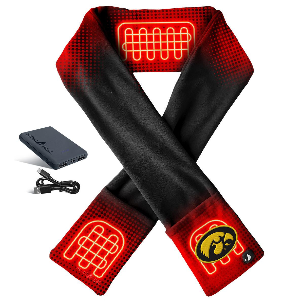 ActionHeat Iowa Hawkeyes 5V Battery Heated Scarf
