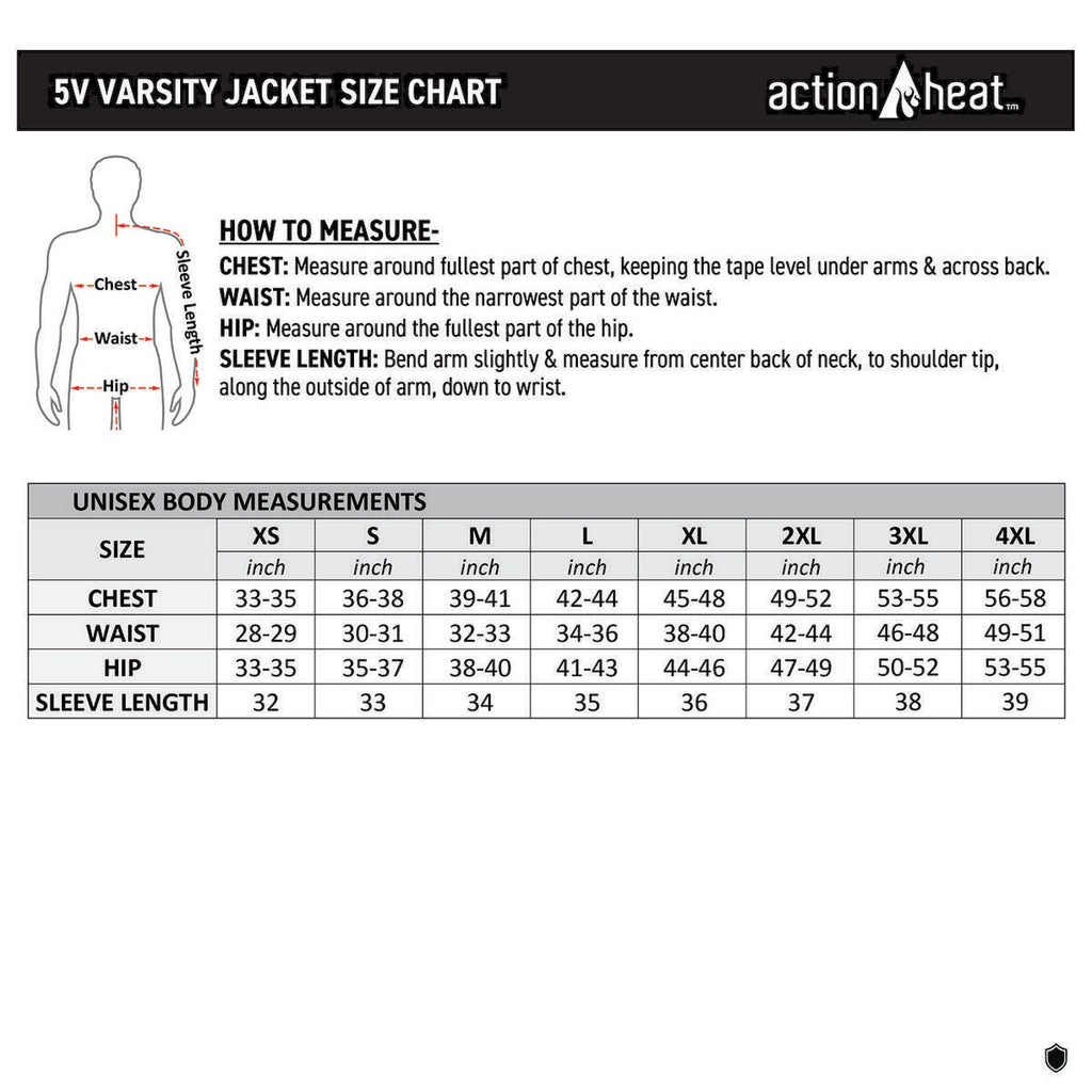 ActionHeat Detroit Lions 5V Battery Heated Varsity Jacket