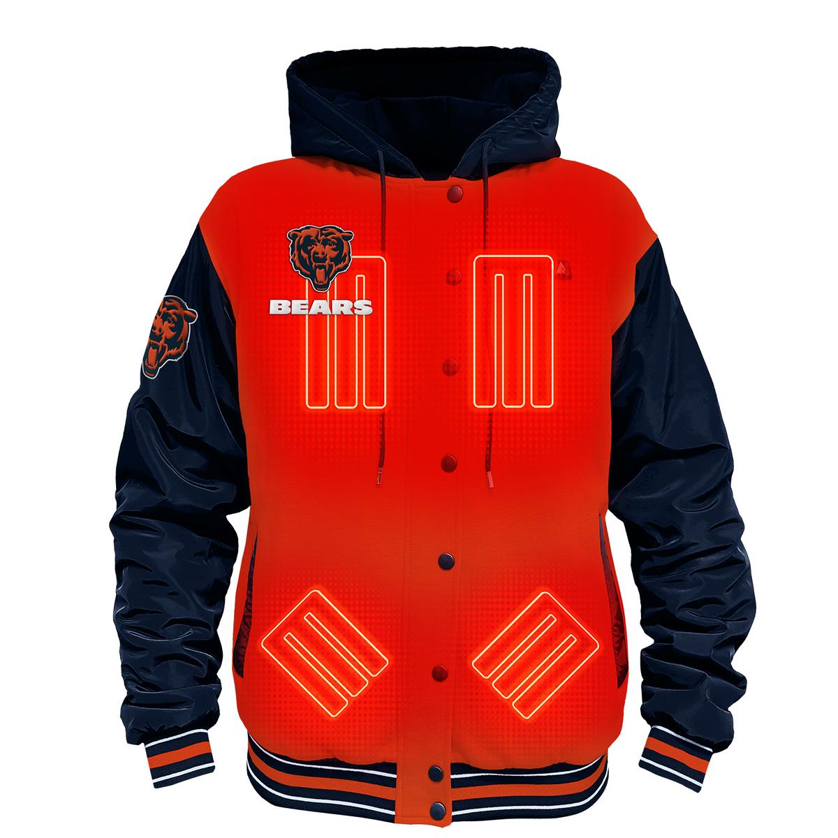 ActionHeat Chicago Bears 5V Battery Heated Varsity Jacket