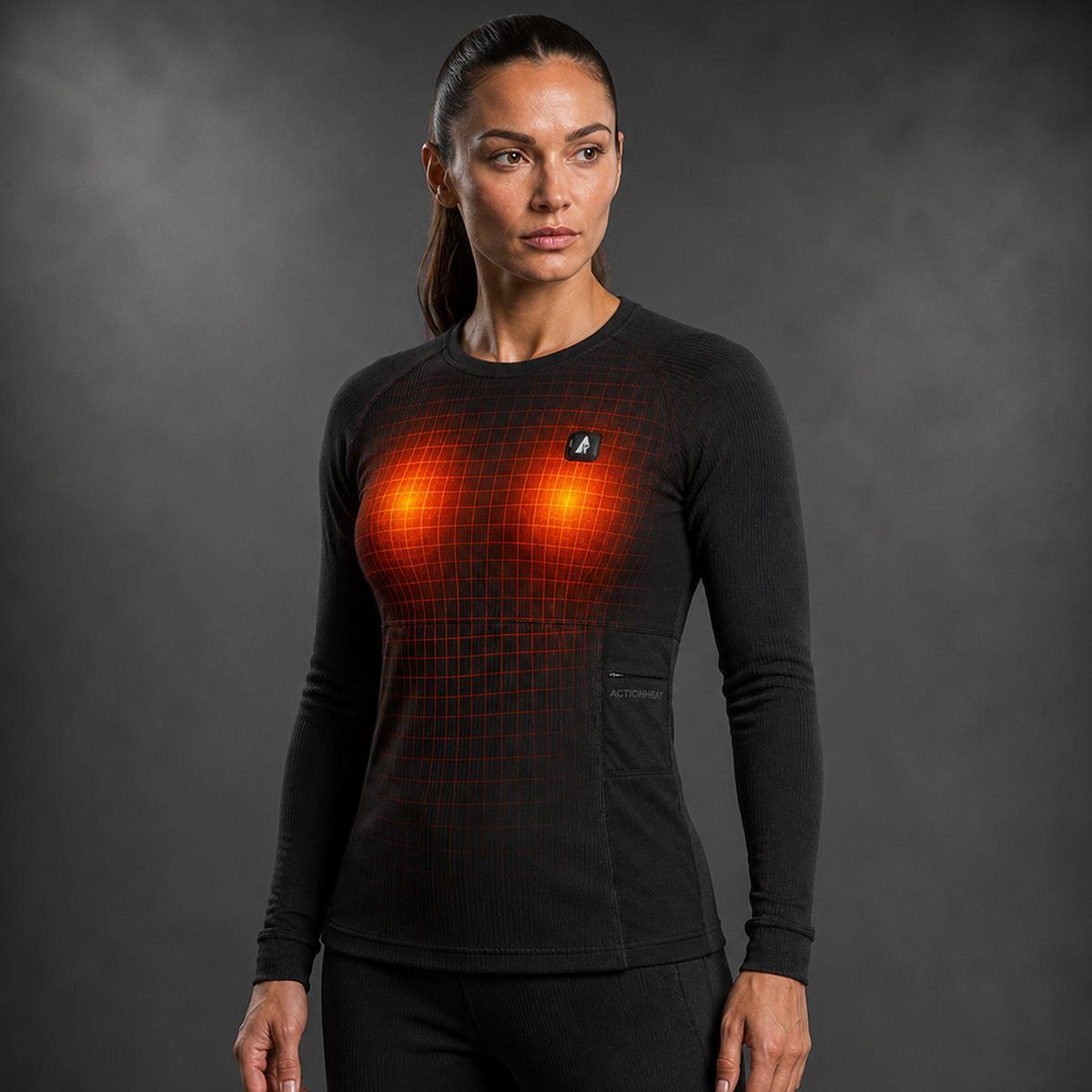 Open Box ActionHeat Pro Series+ Bluetooth Women's Heated Base Layer Shirt