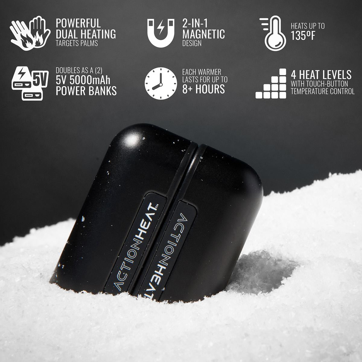 ActionHeat Magnetic Dual Electric Hand Warmer