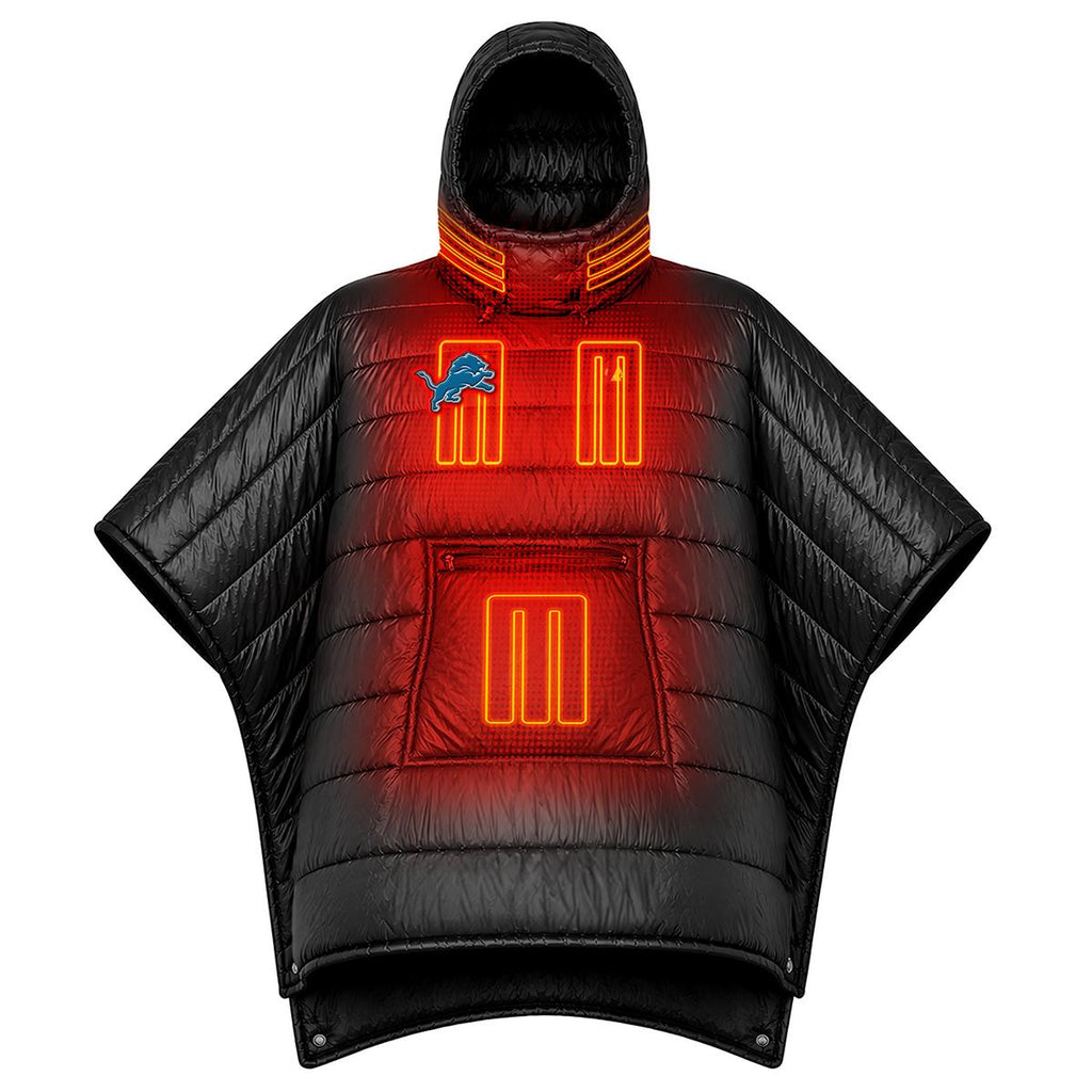 ActionHeat Detroit Lions Battery Heated Poncho