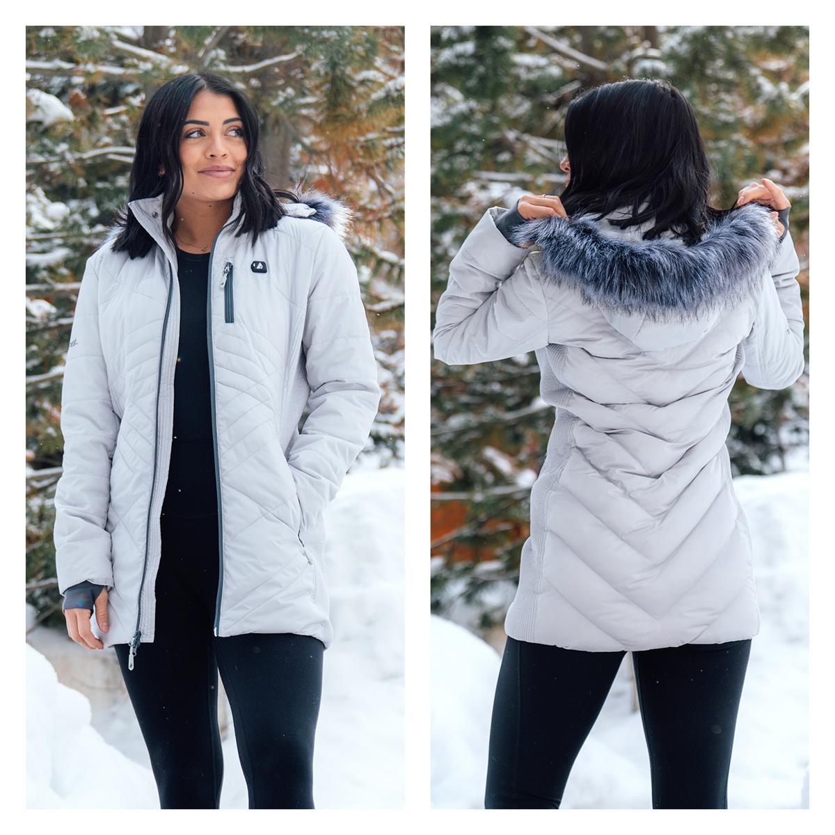 ActionHeat Denver Broncos 5V Women's Long Puffer Battery Heated Jacket