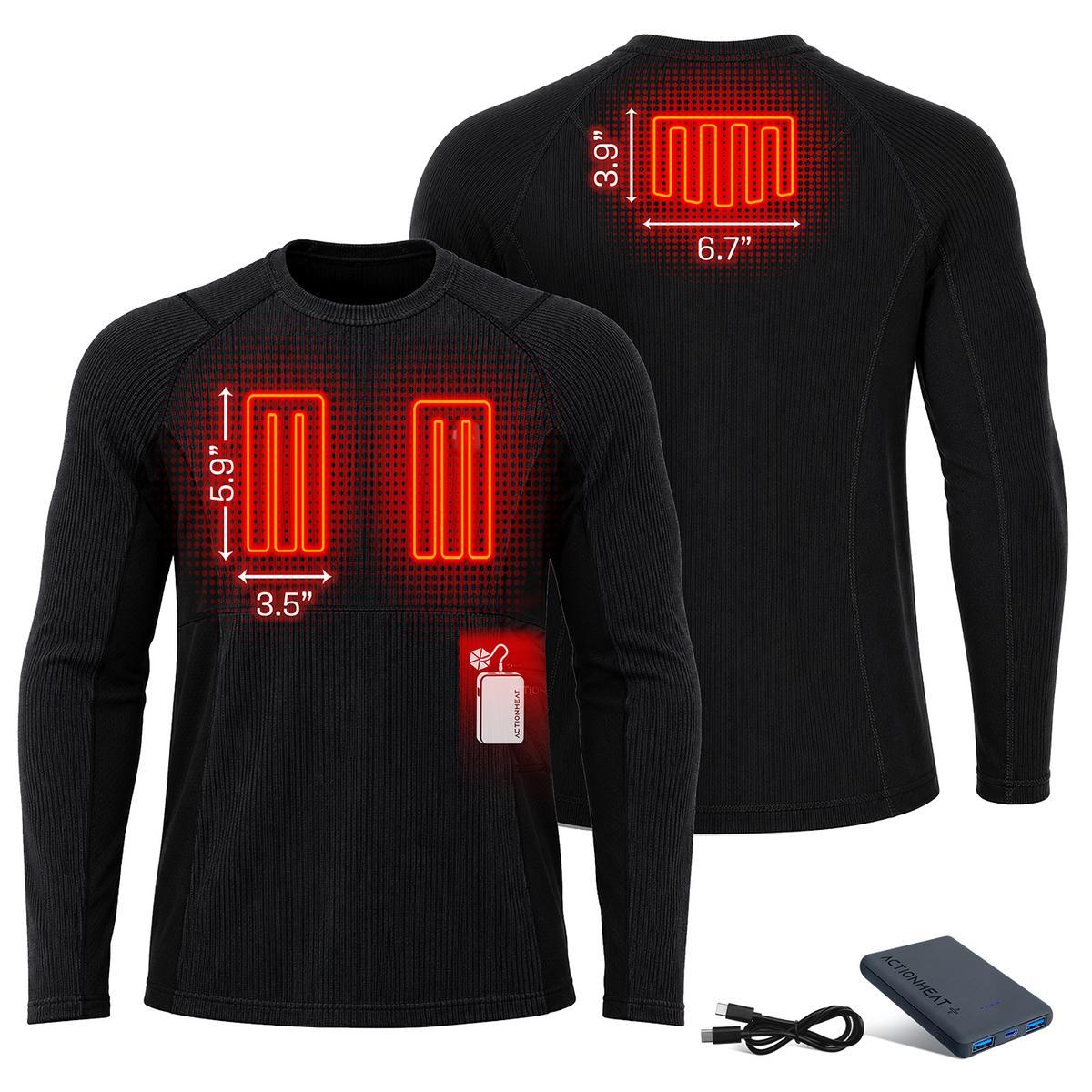 Open Box ActionHeat Pro Series+ Bluetooth Men's Heated Base Layer Shirt
