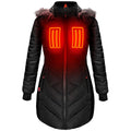 ActionHeat 5V Women's Heated Long Puffer Jacket W/ Hood