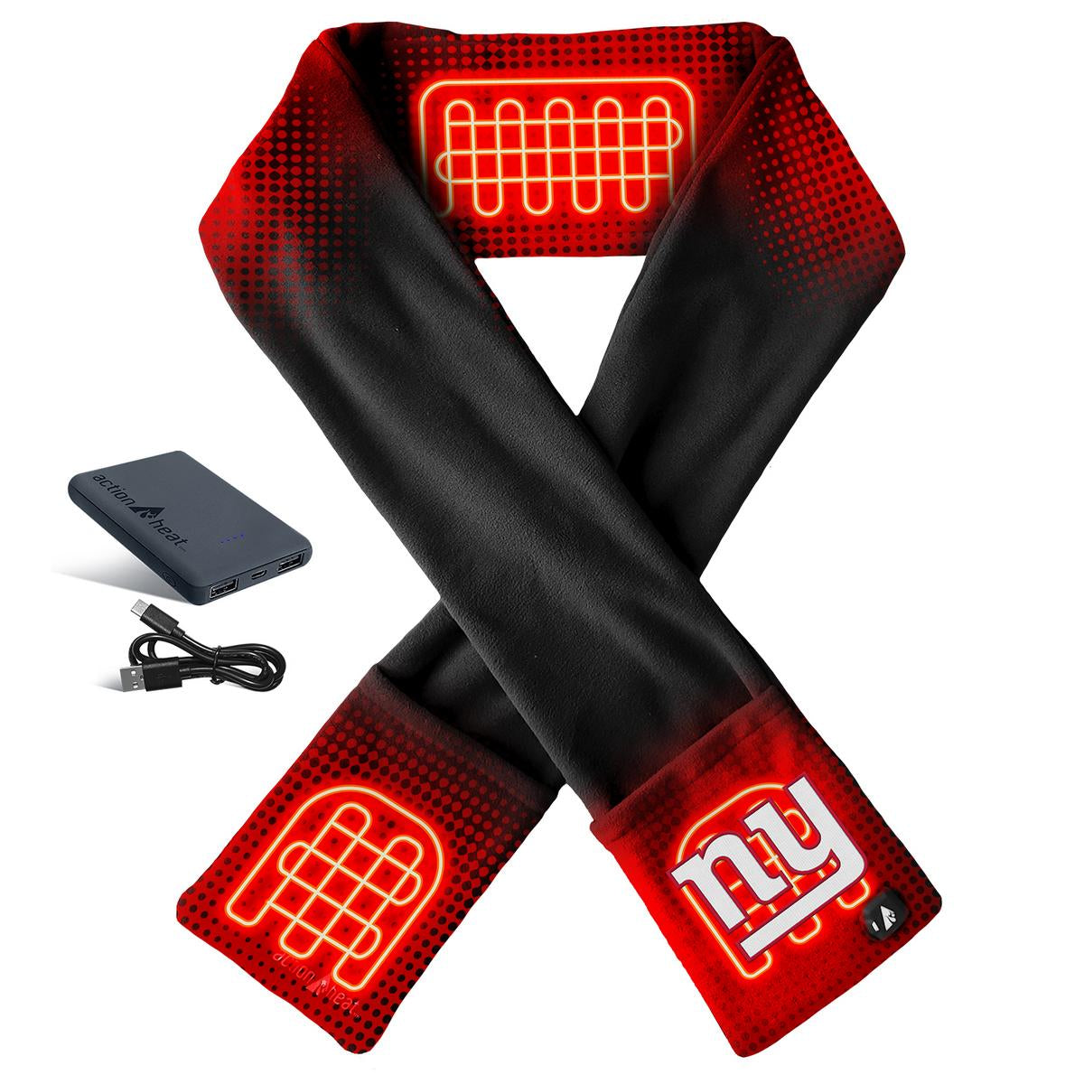 ActionHeat New York Giants 5V Battery Heated Scarf