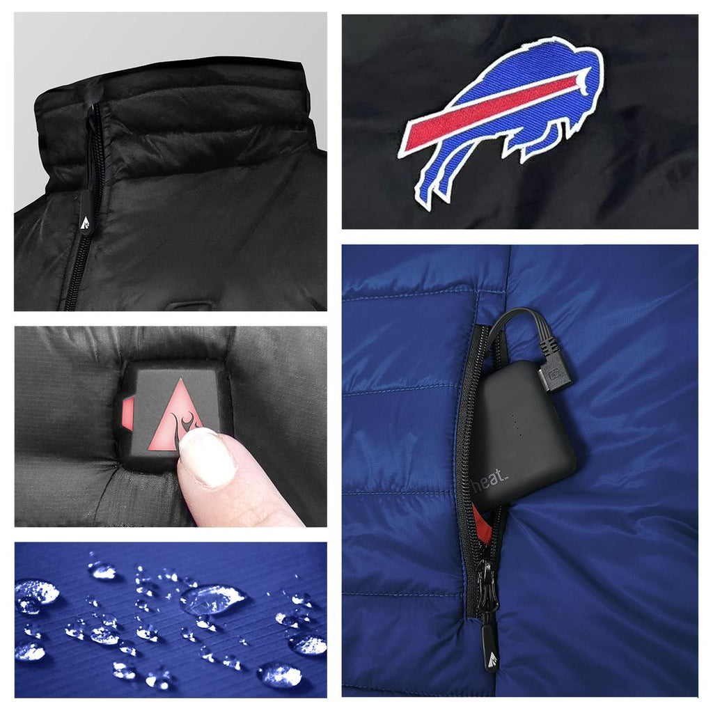 ActionHeat Buffalo Bills 5V Men's Colorblock Puffer Battery Heated Vest
