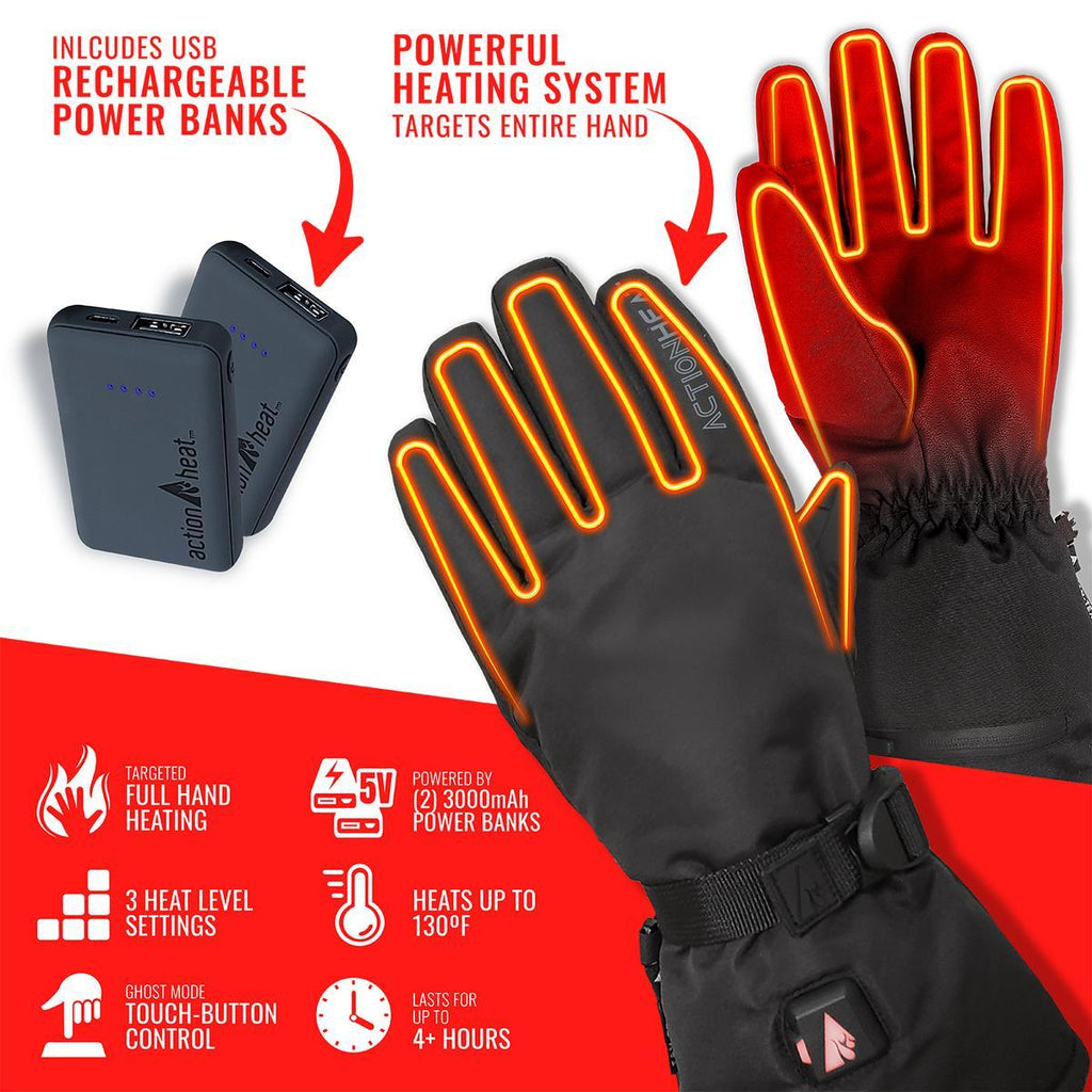 Open Box ActionHeat 5V Classic Heated Gloves
